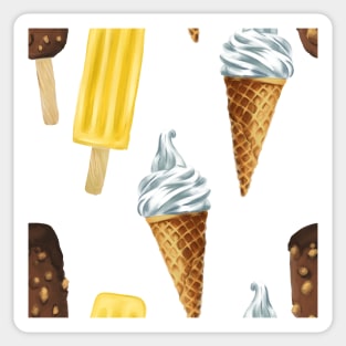 Ice cream on white Sticker